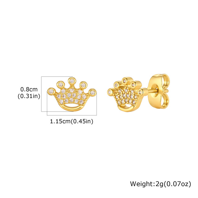 Wholesale Stainless Steel Micro-Pave Tiny Earring