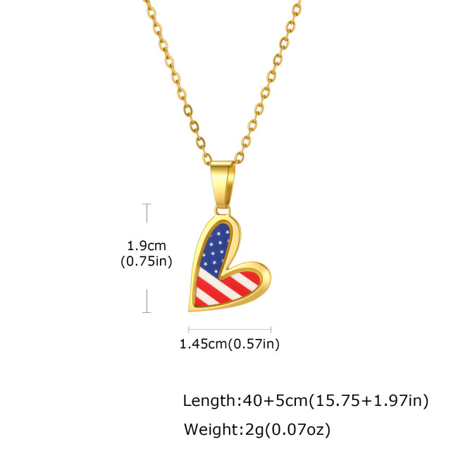 Wholesale Stainless Steel American Flag Pendant
