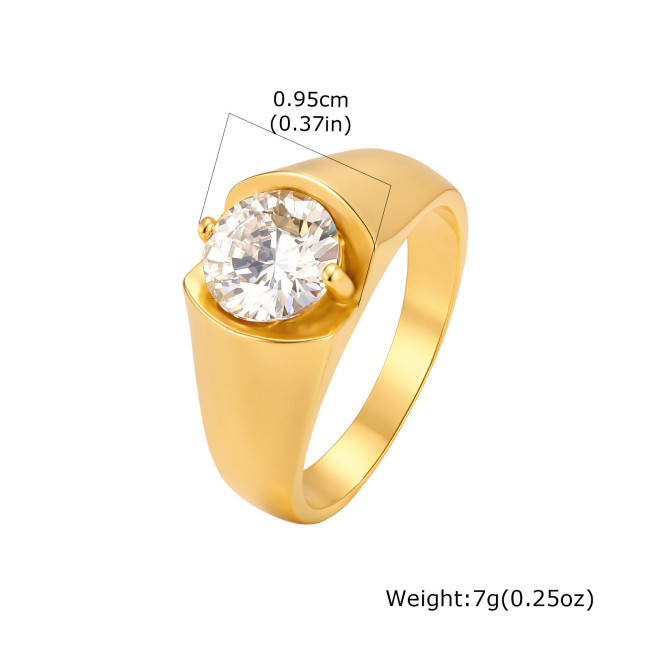 Wholesale Stainless Steel Solitaire Signet Rings