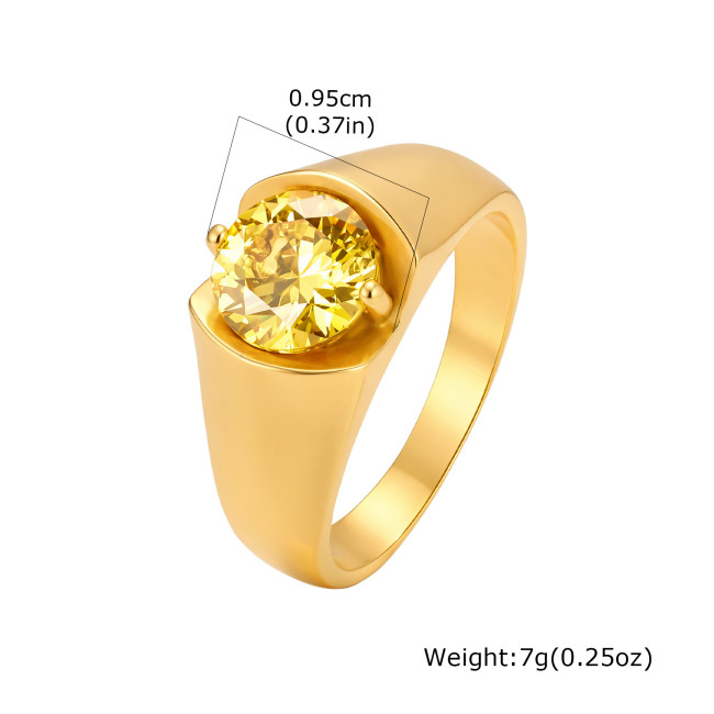 Wholesale Stainless Steel Solitaire Signet Rings
