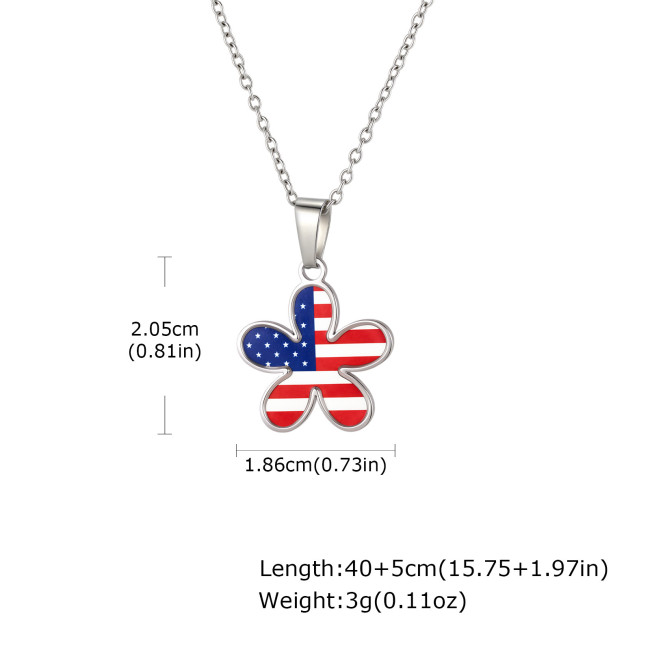 Wholesale Stainless Steel American Flag Pendant