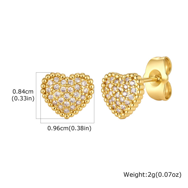 Wholesale Stainless Steel Micro-Pave Tiny Earring