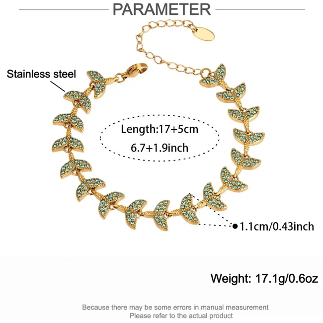 Wholesale Stainless Steel Ocean Tail Charms Bracelets