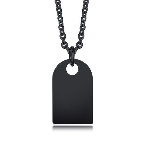 Wholesale Stainless Steel Engravable Geometric Dog Tag Pendant