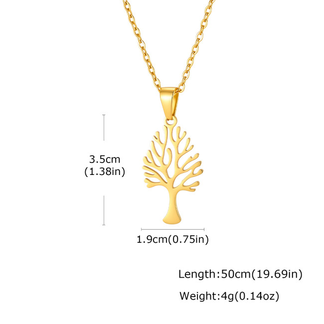 Wholesale Stainless Steel Tree of Life Pendant Necklace