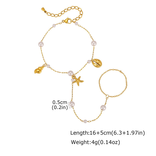 Wholesale 18K Gold Plated Stainless Steel Summer Beach Bracelets