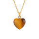 Wholesale Waterproof Stainless Steel Natural Tiger Eye Heart Necklace