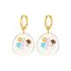 Wholesale 18K Gold Plated Resin Ocean Element Drop Earrings