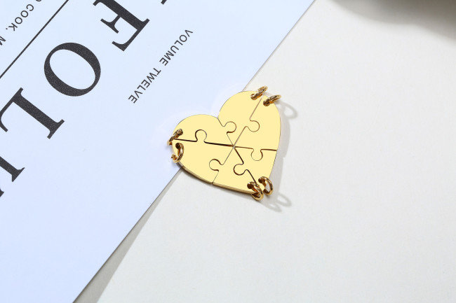 Wholesale Stainless Steel 5 Piece & 6 Piece Puzzle Heart Necklace Set