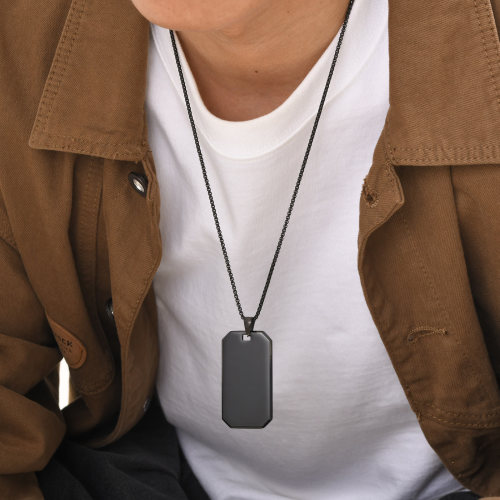 Wholesale Stainless Steel Geometric Engravable Dog Tag Necklace