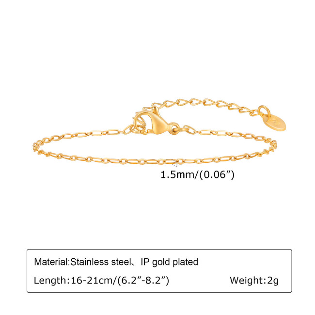 Wholesale Stainless Steel Textured Paperclip Chain Jewelry Set
