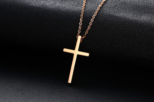 Wholesale Stainless Steel Matching Cross Necklace for Couples