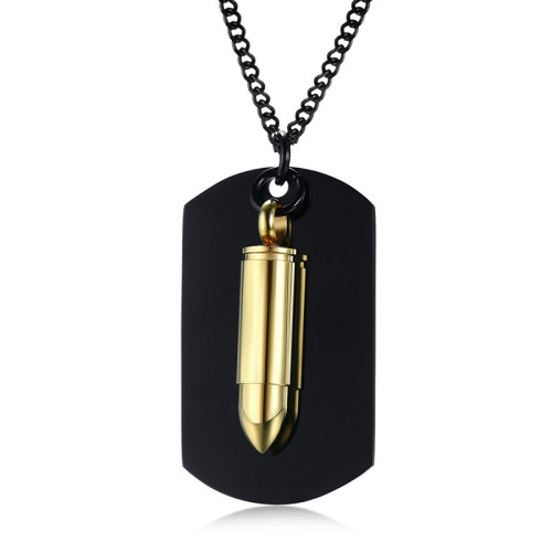 Wholesale Stainless Steel Men's Bullet Dog Tag Pendant