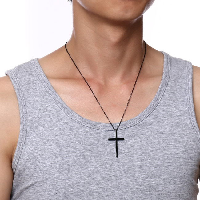 Wholesale Stainless Steel Matching Cross Necklace for Couples