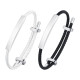 Wholesale Stainless Steel Minimalist Braided Rope Bar Bracelet