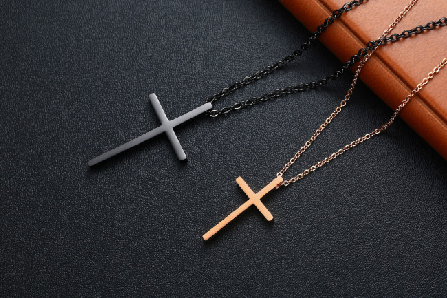 Wholesale Stainless Steel Matching Cross Necklace for Couples