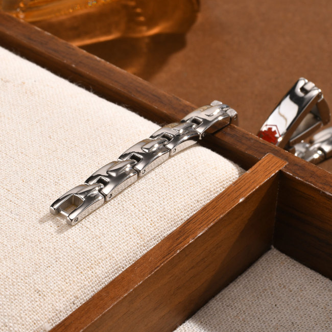 Wholesale Stainless Steel Link Chain Medical Alert Bracelet