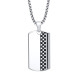 Wholesale Stainless Steel Men's Checkered Dog Tag Pendant