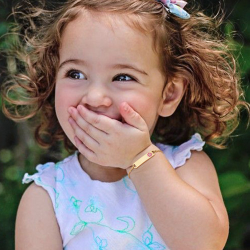 Wholesale Stainless Steel Personalized Flower Kids Blank Bracelet