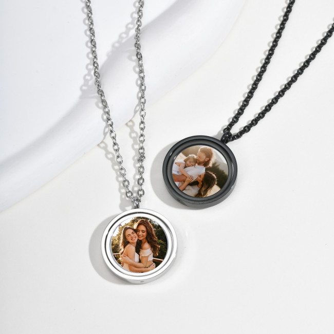 Wholesale Personalized Family Photo Memory Round Pendant