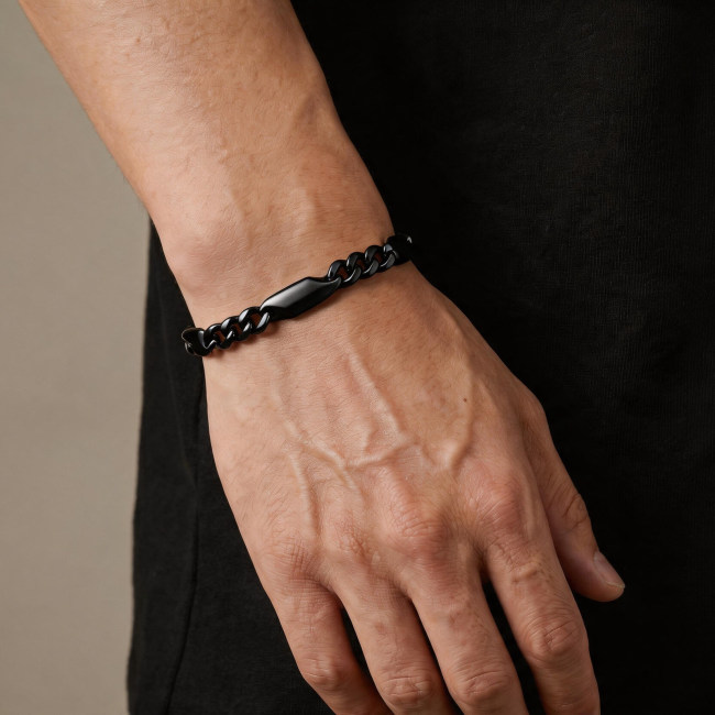 Wholesale Unisex Stainless Steel Faceted Tube Cuban Link Bracelet