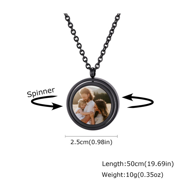 Wholesale Personalized Family Photo Memory Round Pendant