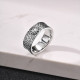 Wholesale Textured Stainless Steel Sun and Moon Ring