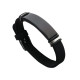 Wholesale Black Silicone Stainless Steel Engravable ID Bracelet