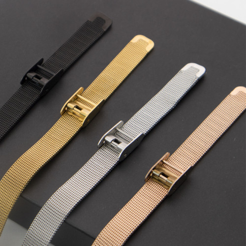 Wholesale Stainless Steel Mesh Belt Engravable ID Bracelet