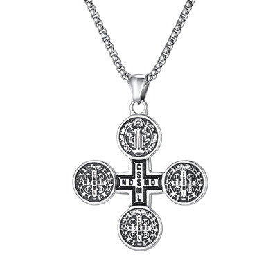 Wholesale Stainless Steel Saint Benedict Cross Pendant