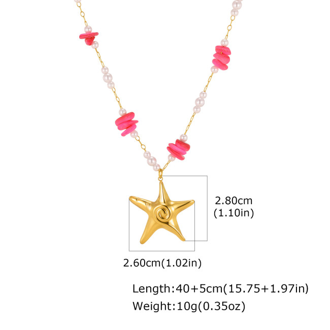 Wholesale Bohemian Ocean Starfish Shell Chip Beaded Jewelry