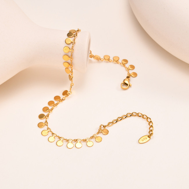 Wholesale Stainless Steel Round Disc Foot Jewelry