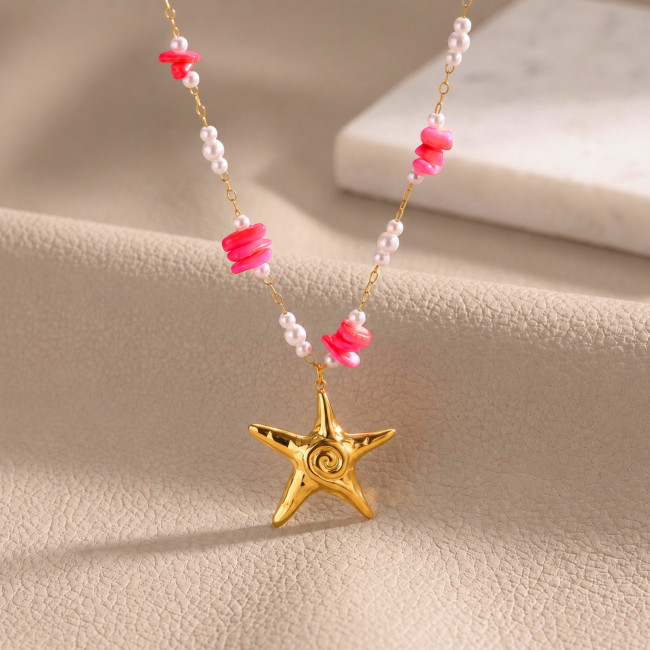 Wholesale Bohemian Ocean Starfish Shell Chip Beaded Jewelry