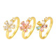 Wholesale Brass CZ Flower Band Ring Collection