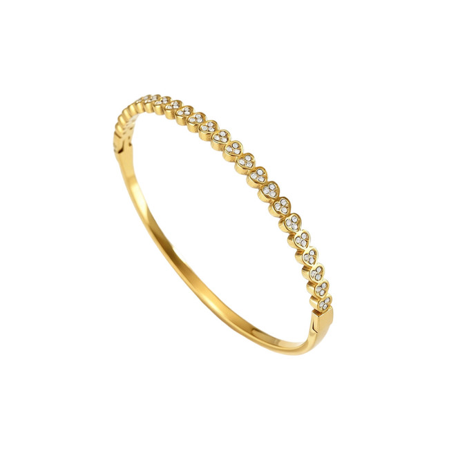Wholesale Elegant Waterproof Daisy Flower CZ Bangle