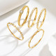 Wholesale Stainless Steel CZ Bangle Set