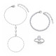 Wholesale CZ Hand Harness Bracelet Jewelry Set