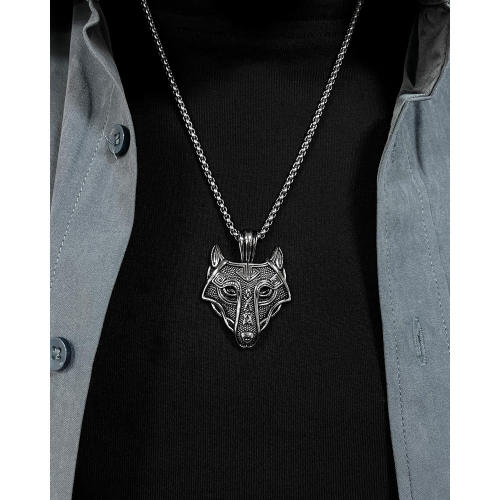 Wholesale Stainless Steel Viking Wolf Totem Celtic Knot Pendant