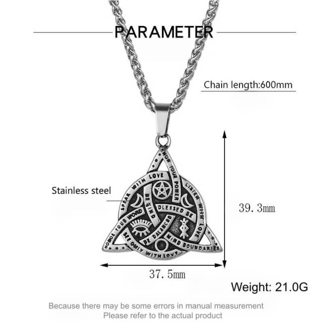 Wholesale Stainless Steel Vintage Celtic Triquetra Pendant