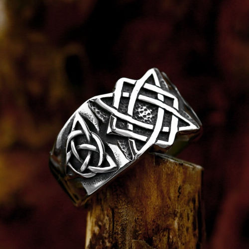 Wholesale Vintage Celtic Knot Stainless Steel Ring