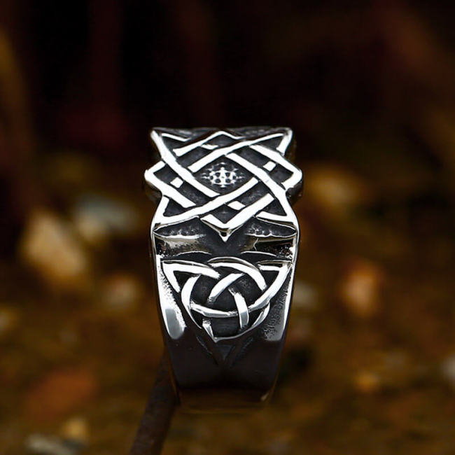 Wholesale Vintage Celtic Knot Stainless Steel Ring