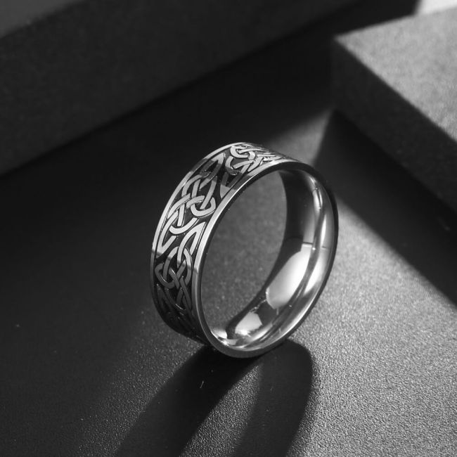 Wholesale Stainless Steel Celtic Knot Stainless Steel Band Ring