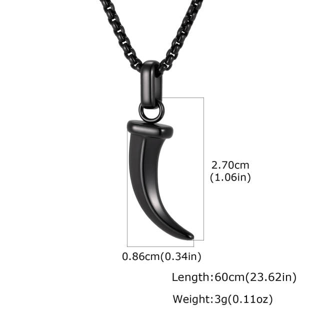 Wholesale Stainless Steel Wolf Tooth Horn Pendant