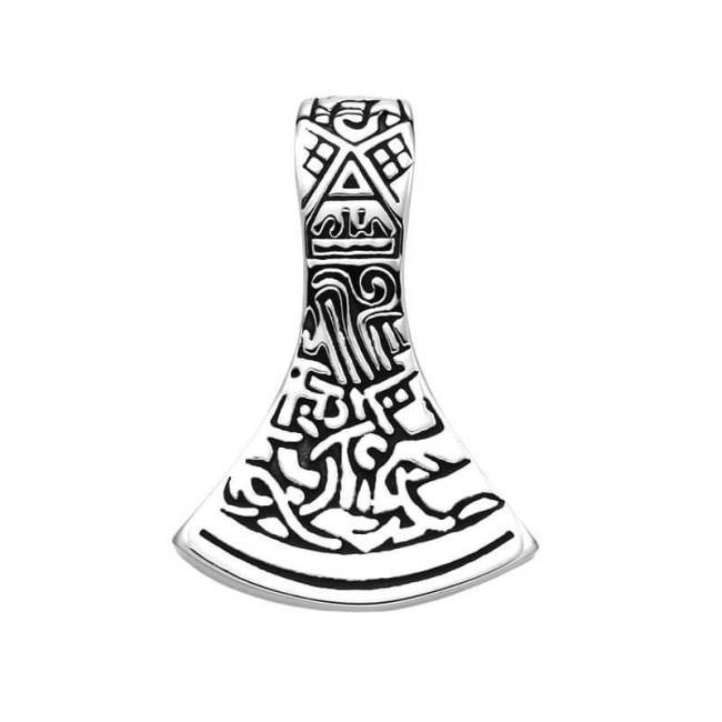 Wholesale Men's Stainless Steel Viking Battle Axe Pendant