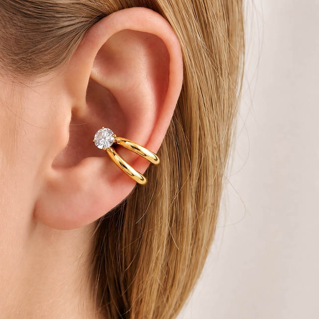 Wholesale Stainless Steel Zirconia Ear Cuff