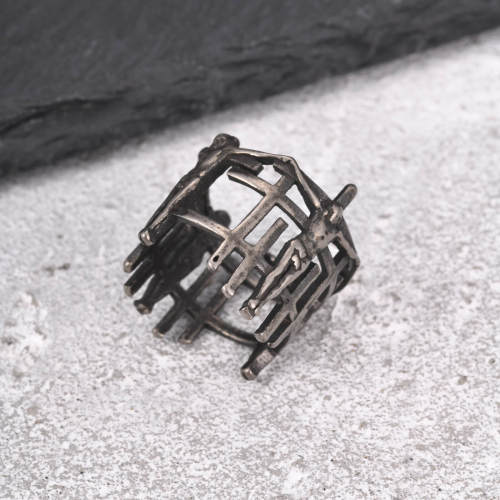 Wholesale Stainless Steel Jesus Crucifix Band Ring