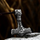 Wholesale Stainless Steel Viking Textured Hammer Pendant