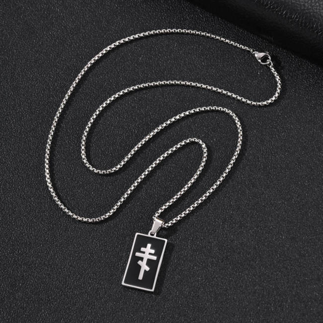 Wholesale Stainless Steel Cross Dog Tag Necklace