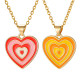 Wholesale Multi-Layer Concentric Gradient Enamel Heart Pendant
