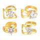 Wholesale Stainless Steel Double Band CZ Solitaire Ear Cuff